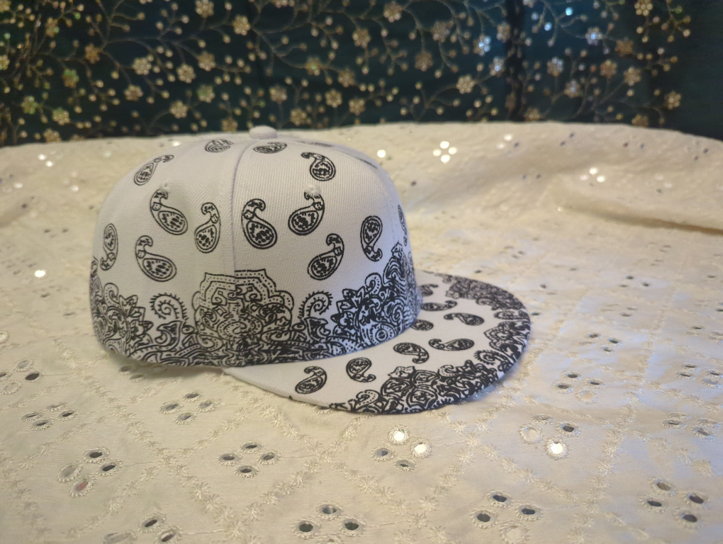 White & Black Patterned Baseball Cap - photo 2