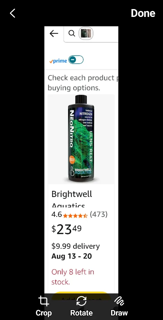 Brightwell Aquatics NeoNitro ULNS Reef Supplement image indicator(2)