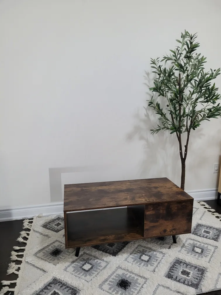 Brown Wood Coffee Table thumbnail