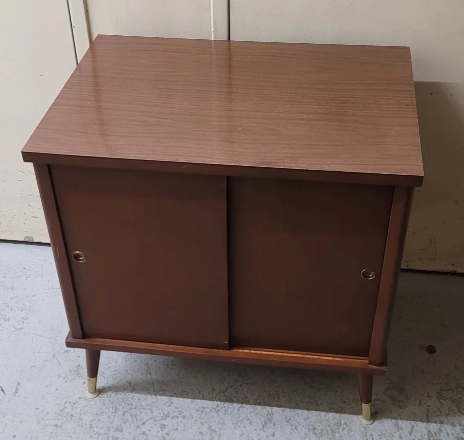 Brown Wood Side Table Cabinet thumbnail