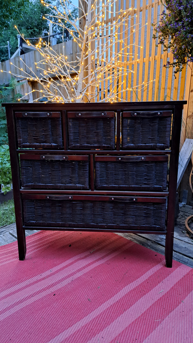 Wicker Basket Dresser