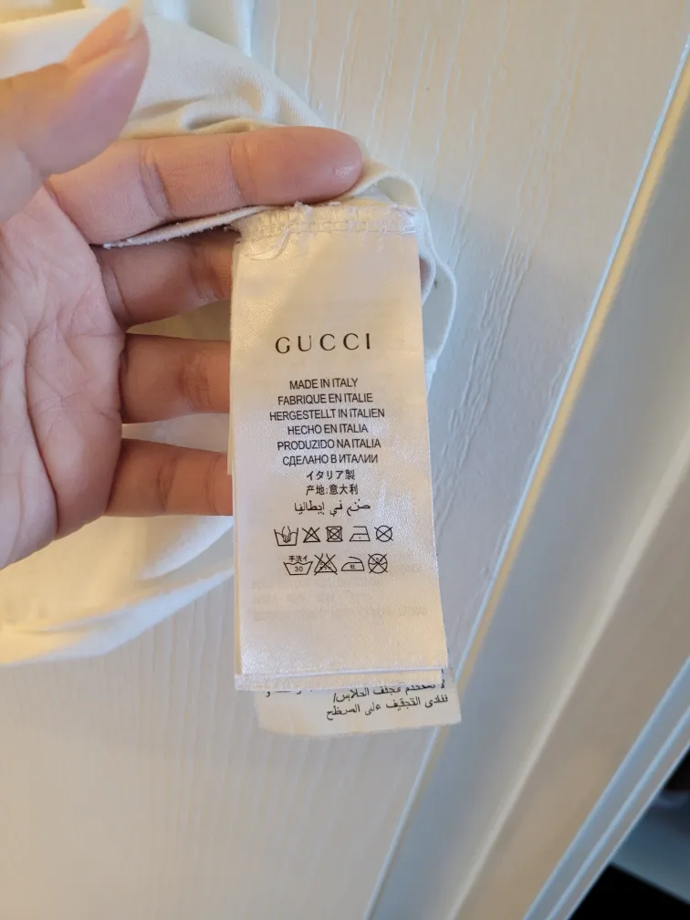 Authentic Gucci White Cotton T-Shirt image indicator(4)