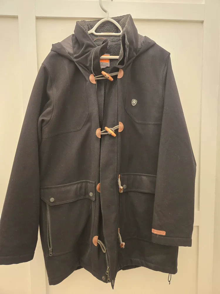 Merrell Black Wool Blend Duffle Coat thumbnail