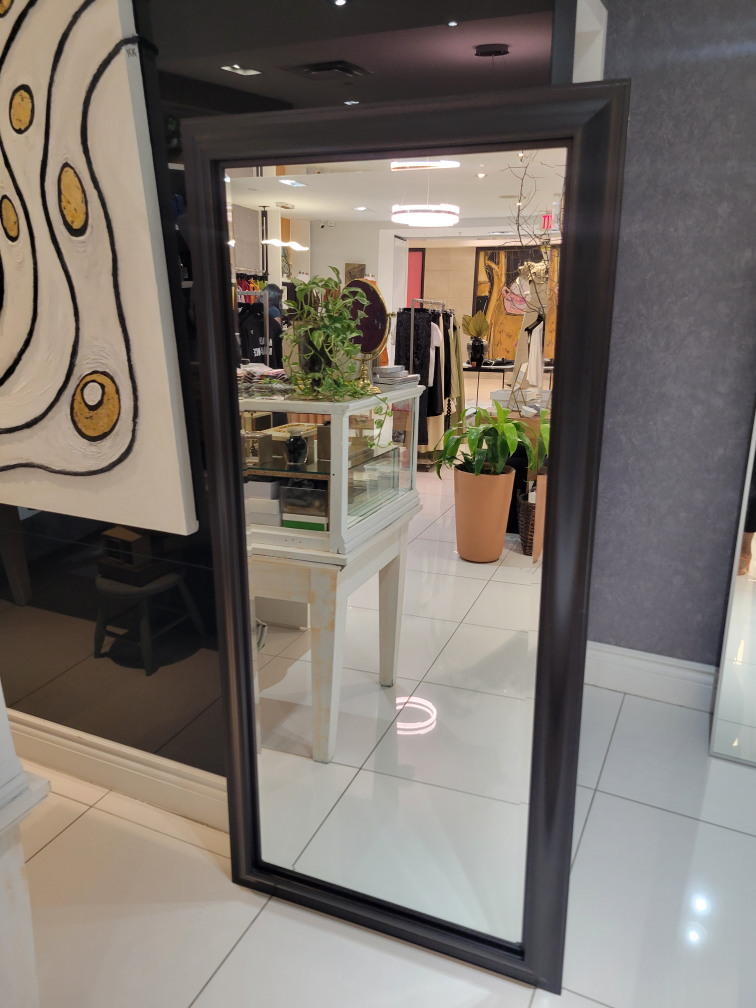 Full Length Mirror with Dark Brown Frame - photo 2