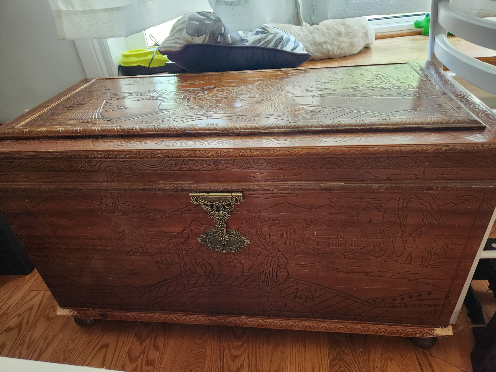 Carved Wooden Chest- FREE