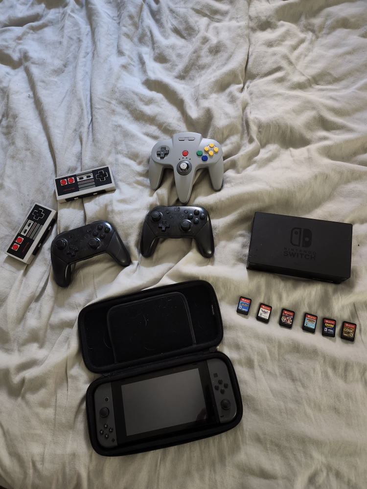 nintendo switch 6 games 2 pro con 2 nes con cases n64 con