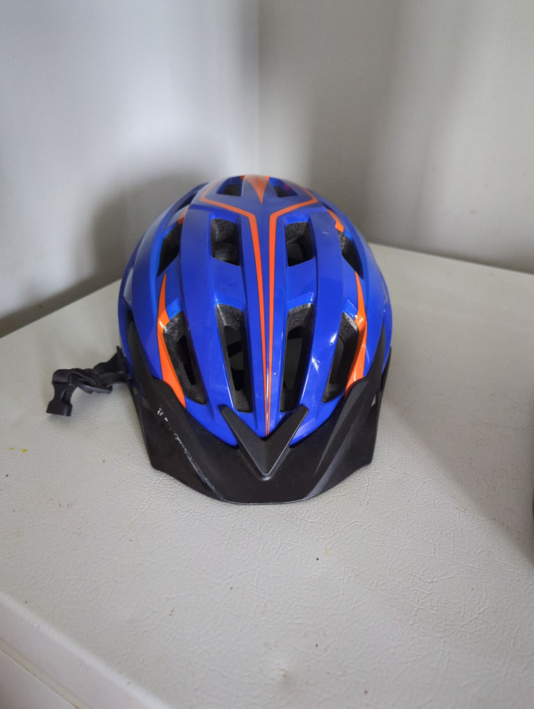 Blue and Orange Kids' adjustable size Bike Helmet - photo 3
