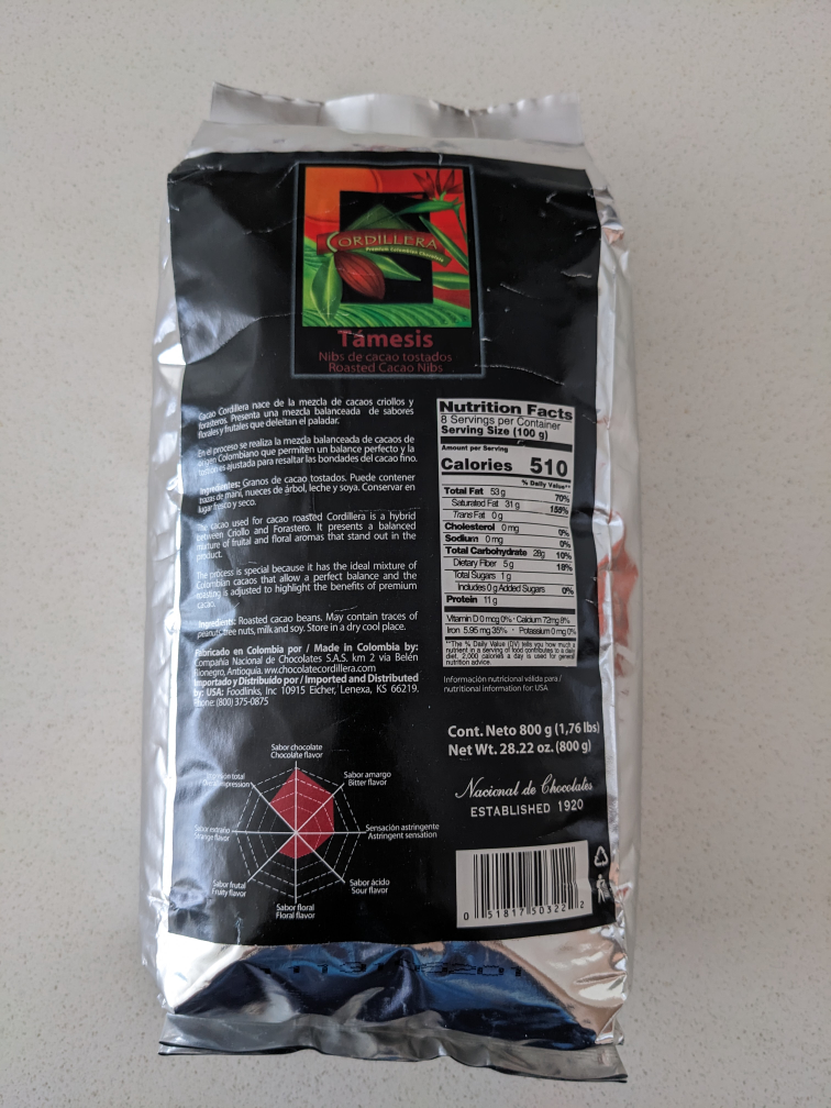 Roasted Cacao Nibs 800g