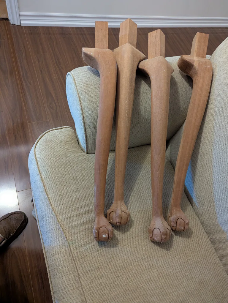Handcrafted Wooden Table Legs - Set of 4 thumbnail