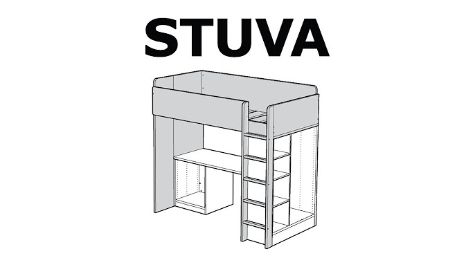IKEA STUVA Loft Bed Frame with Desk