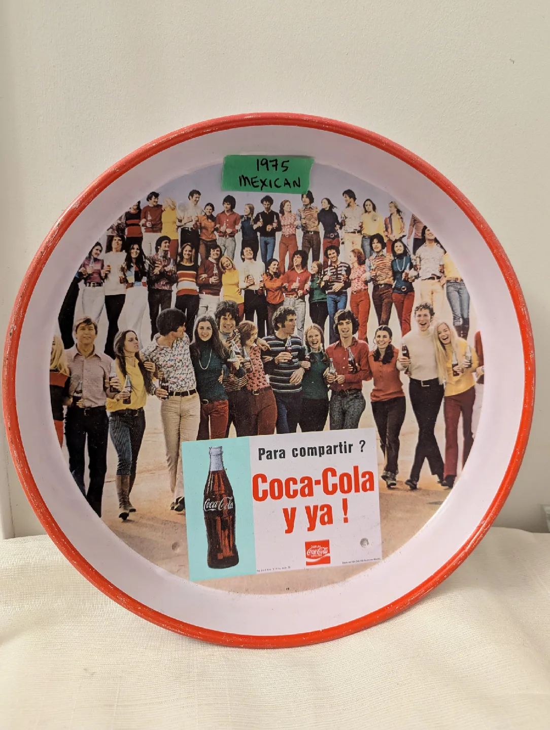 Vintage Mexican 1975 Coca Cola Serving Tray image indicator(2)
