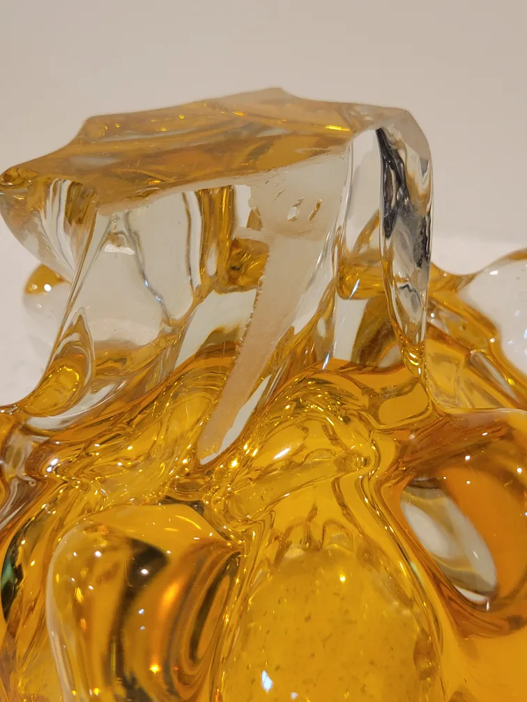 vintage Mid Century Amber Glass Art Bowls image indicator(5)