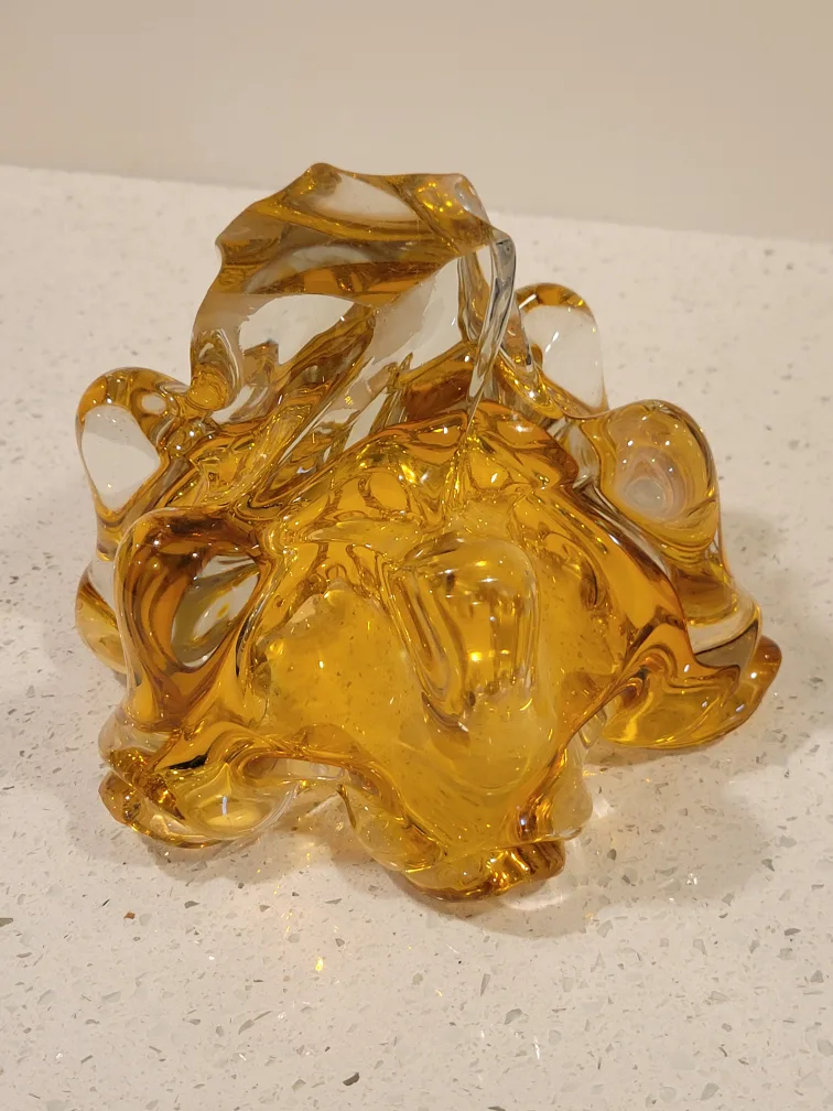 vintage Mid Century Amber Glass Art Bowls image indicator(6)