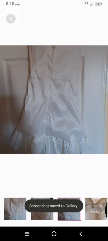 White Strapless Dress Size 4/6 image indicator(3)