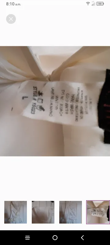 White Strapless Dress Size 4/6 image indicator(4)