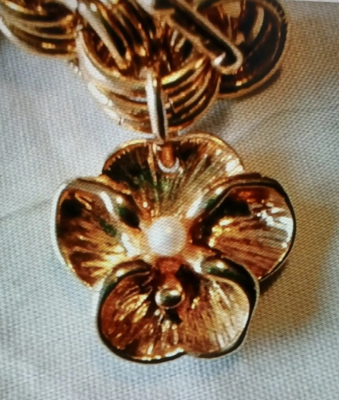 ANN TAYLOR CANCER AWARENESS GOLD-TONE CHARM BRACELET image indicator(8)