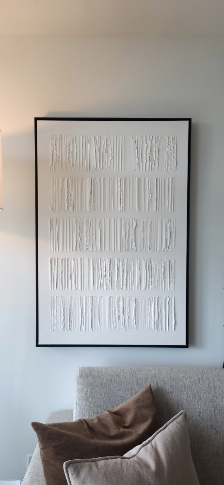 Large Framed Textured Painting - photo 2