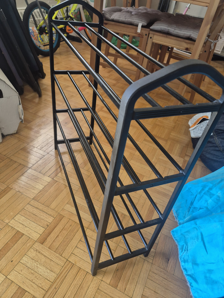 Black 4-Tier Shoe Rack - photo 2