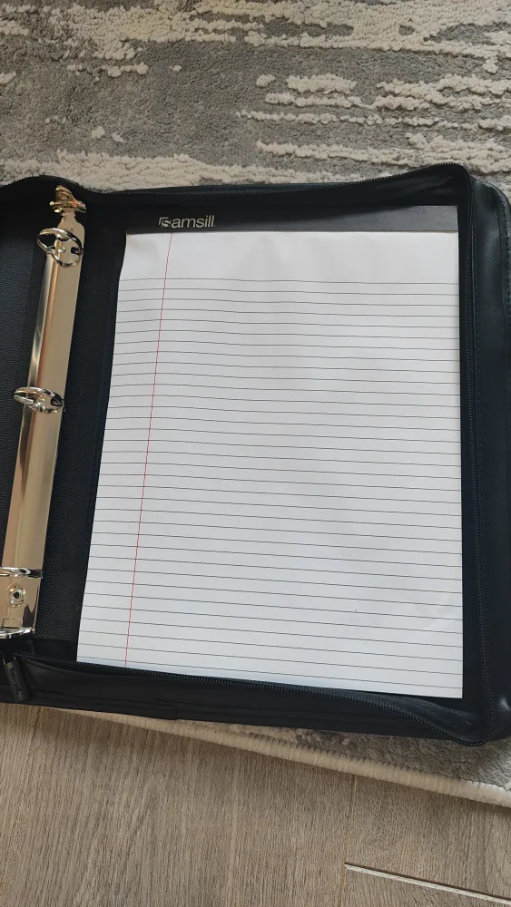 Samsill Black Zippered 3-Ring Binder image indicator(4)