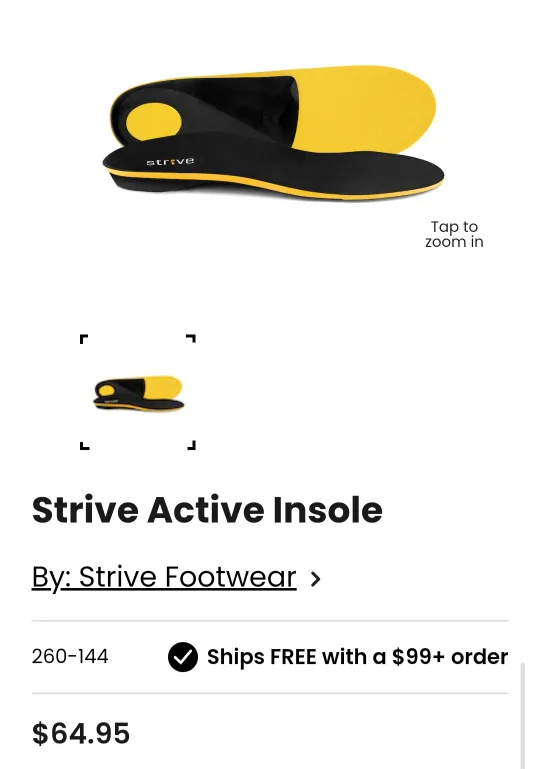 Women's orthotic shoe insoles thumbnail