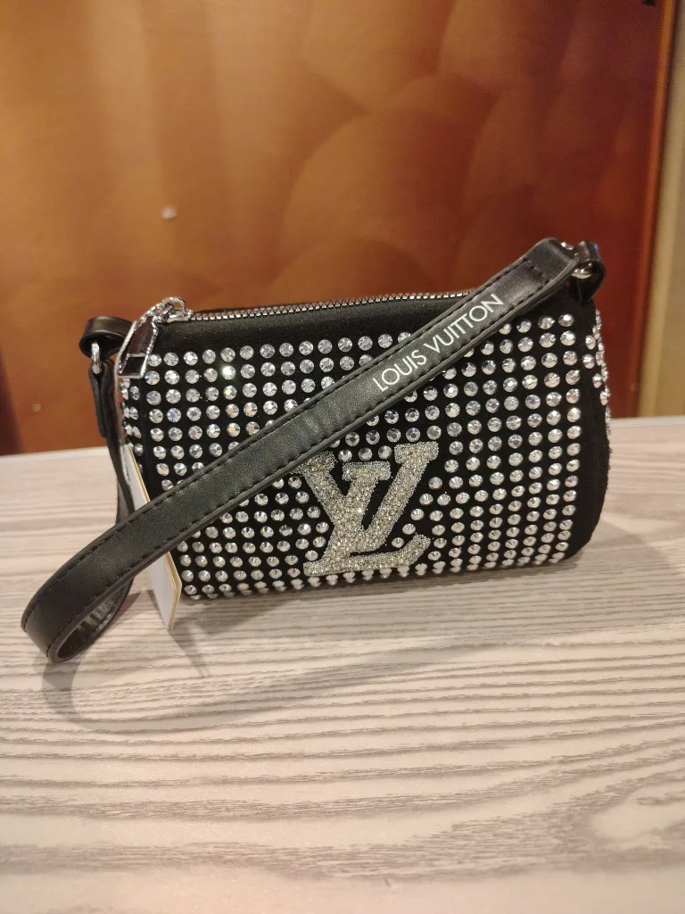 Louis Vuitton Black Rhinestone Embellished Bag thumbnail