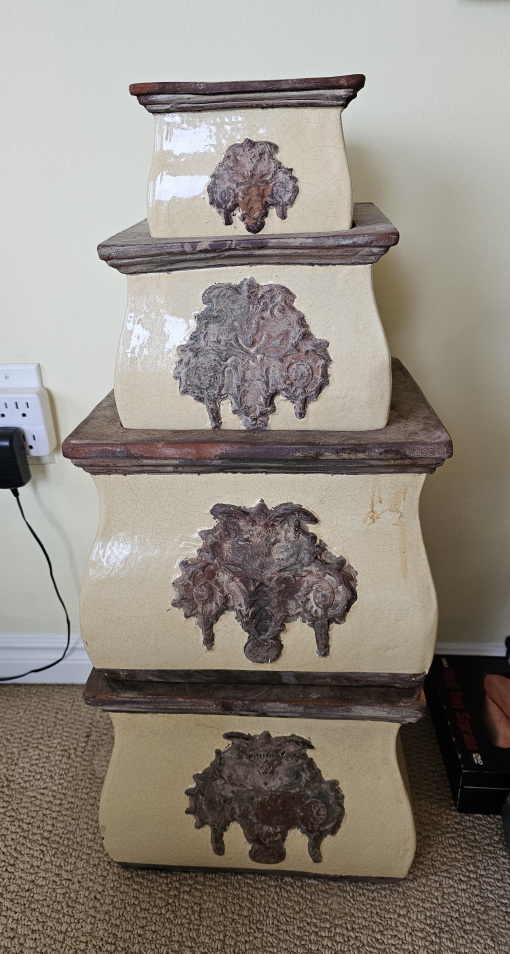 A set of four decorative Planters