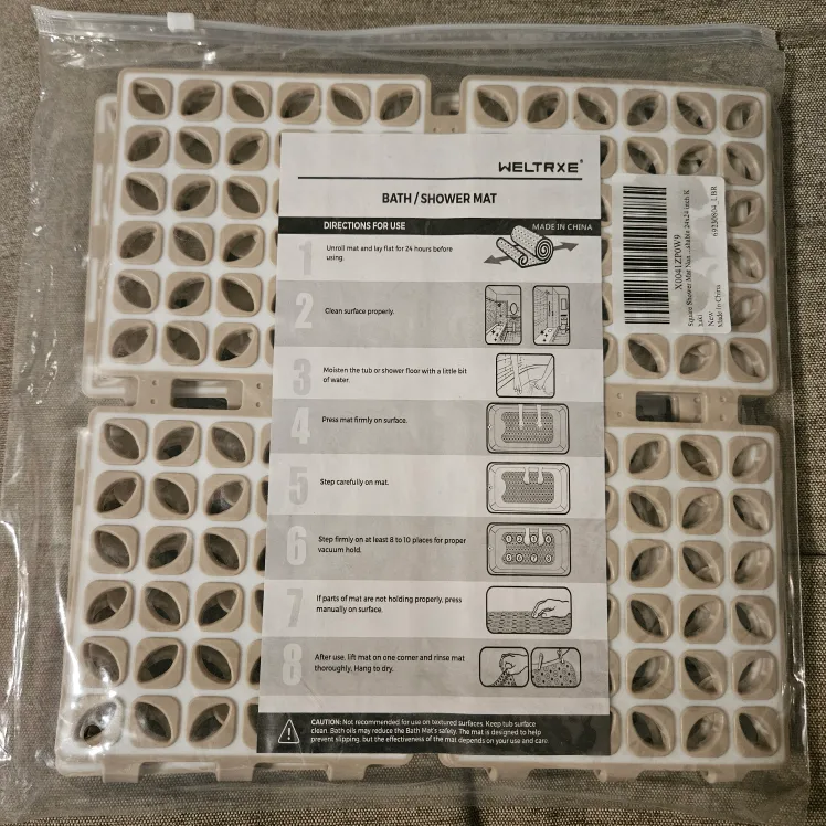 Non-Slip Shower Mat - 24x24in - Machine Washable image indicator(6)