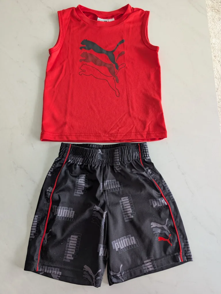 black and red Puma toddler outfits size 2 years thumbnail