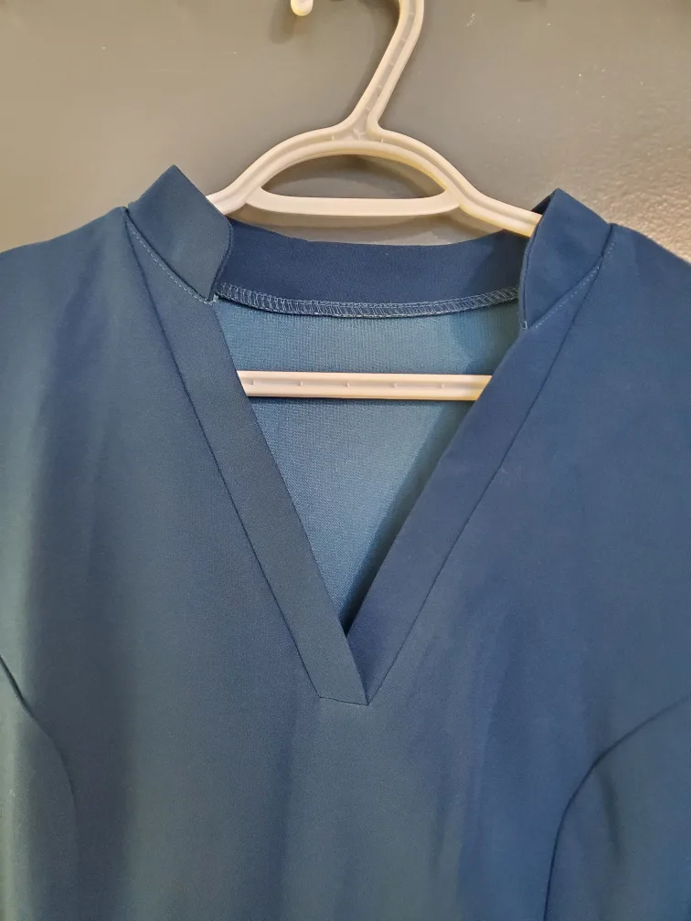 Shein Curve 2XL Blue Pleated Dress image indicator(3)