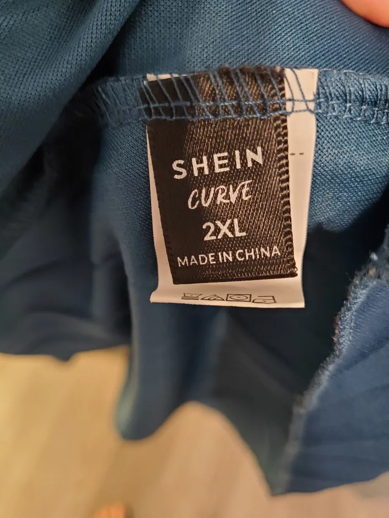 Shein Curve 2XL Blue Pleated Dress image indicator(5)