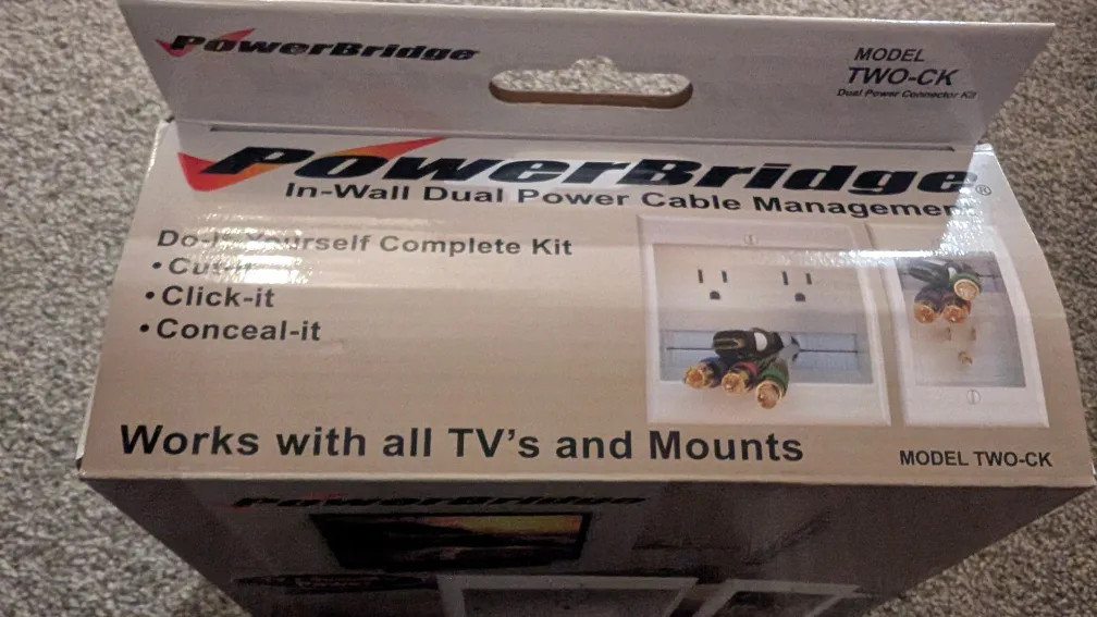 PowerBridge TWO-CK In-Wall Dual Power Cable Management Kit thumbnail