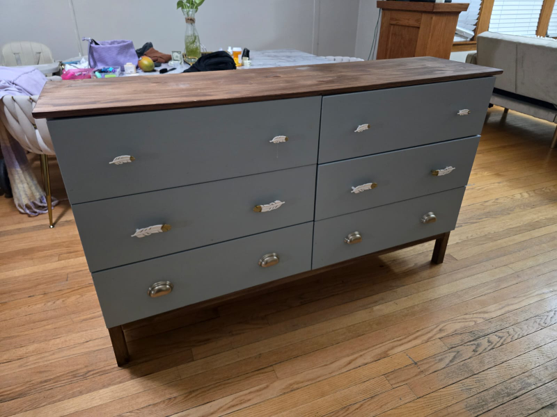 Gray 6-Drawer Dresser