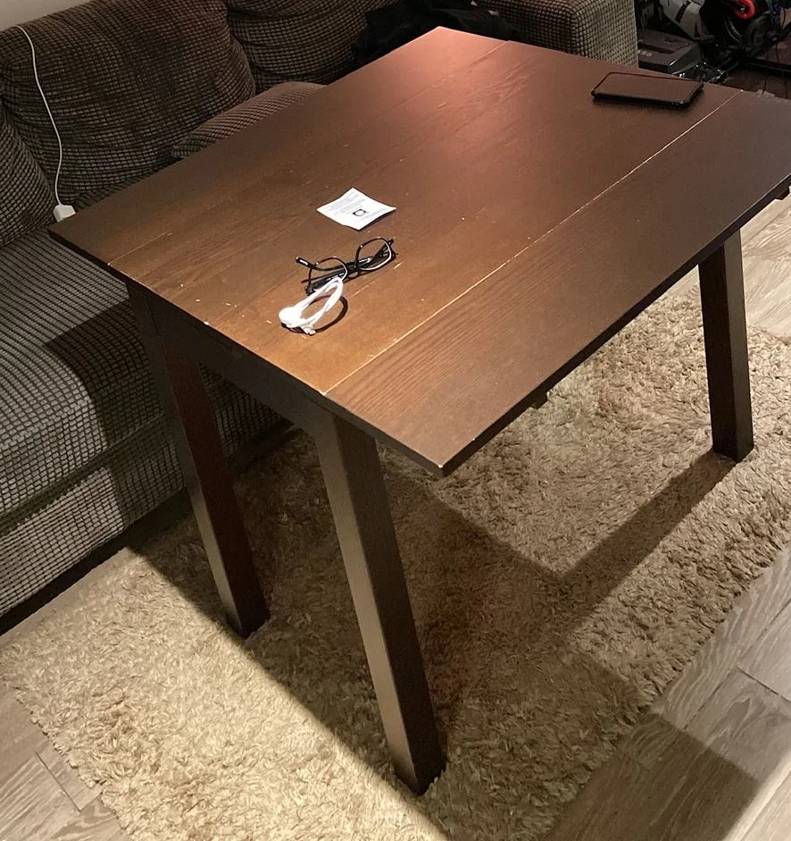 Brown Extendable Dining Table image indicator(2)