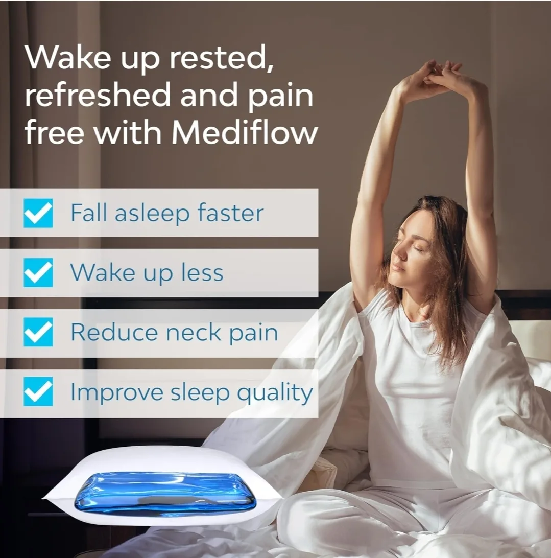 Mediflow Fibre Water Pillow, Adjustable Bed Pillow for Neck Pain image indicator(8)