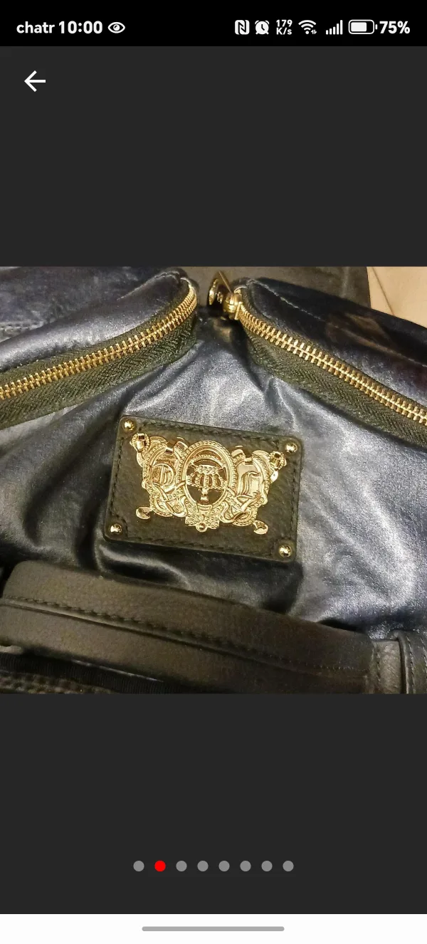 Juicy Couture Black Leather Satchel image indicator(2)