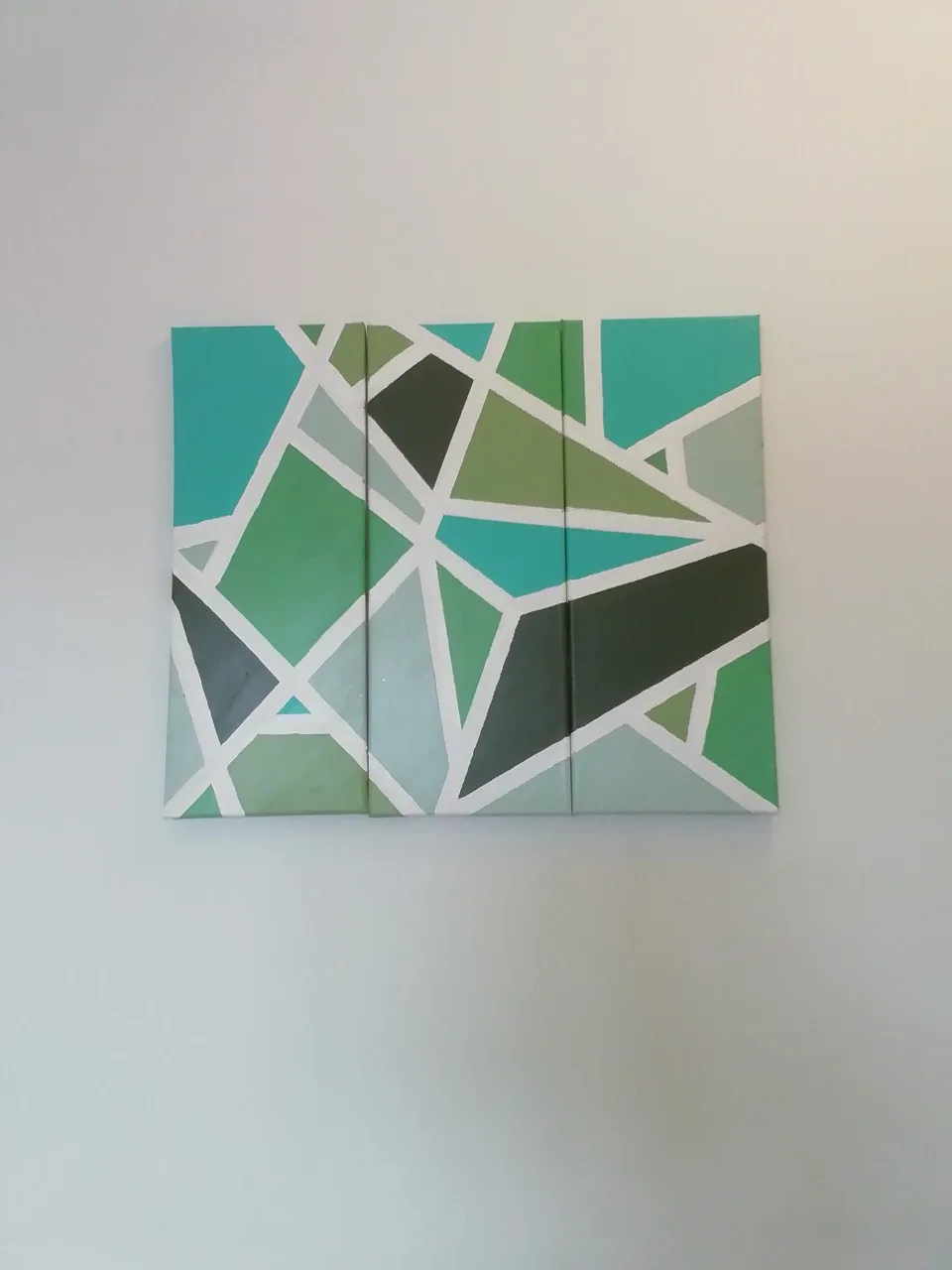 Geometric Green Canvas Art - 3 Piece Set thumbnail
