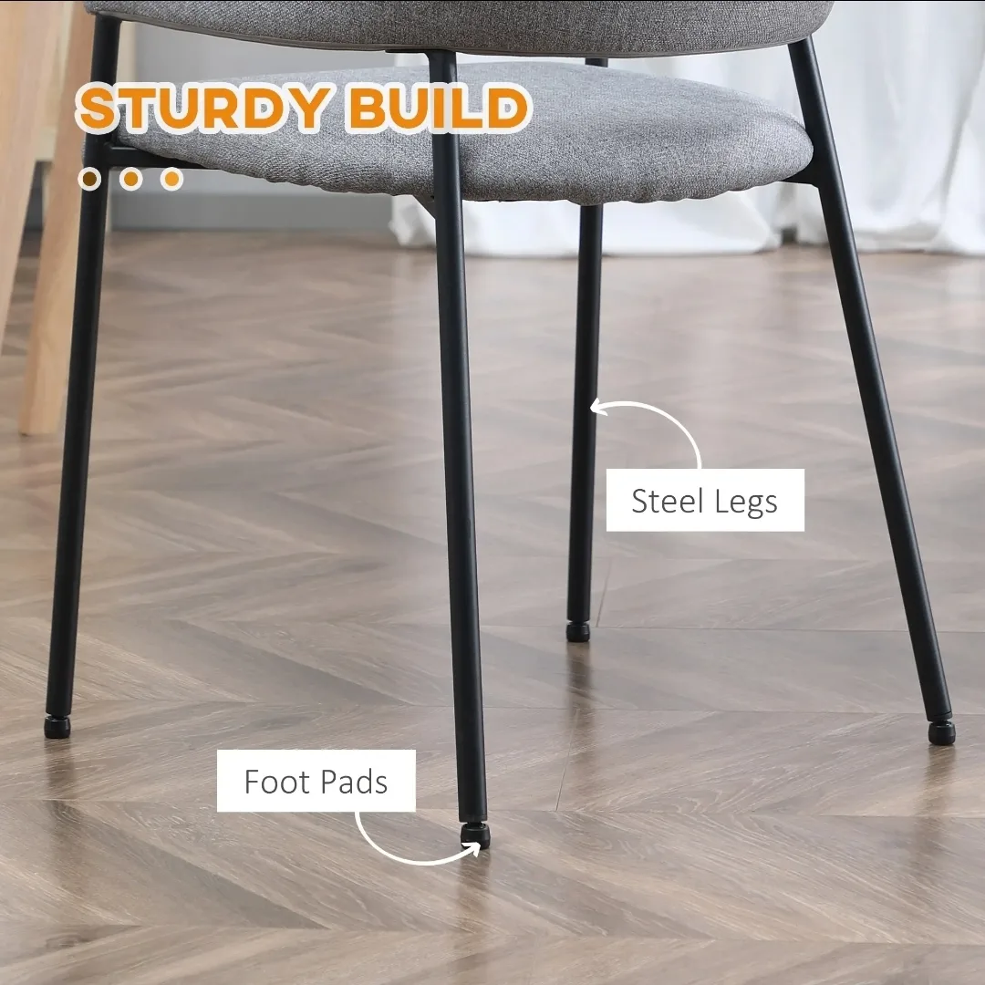 🪑Modern Dining Chairs (Set of 2, Grey) – $155ONLY! 🔥 image indicator(6)