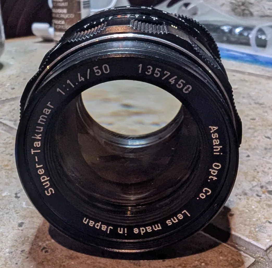 Asahi Pentax SL Film Camera  & Takumar 50mm Lens & Mini Tripod image indicator(10)