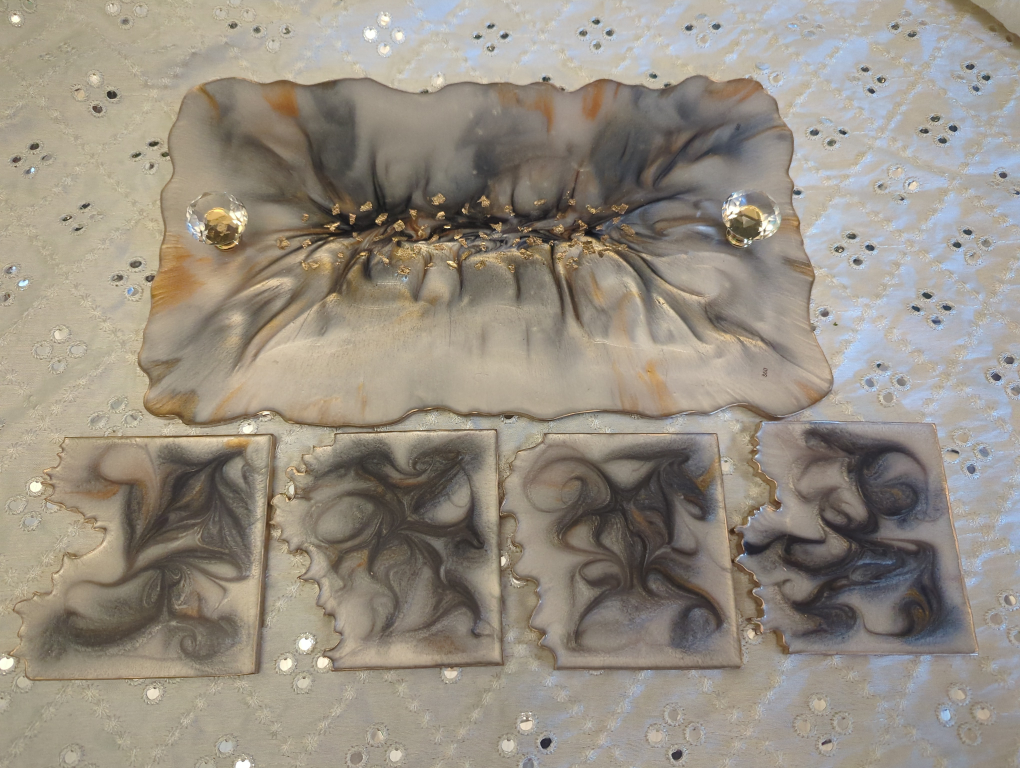 Resin Tray and Coaster Set - photo 2