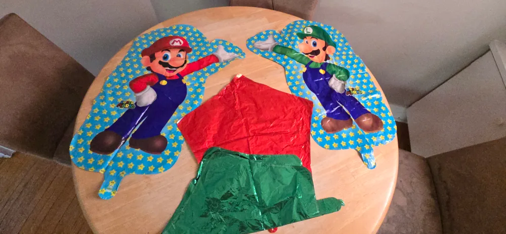 Mario & Luigi refillable helium birthday Balloons thumbnail