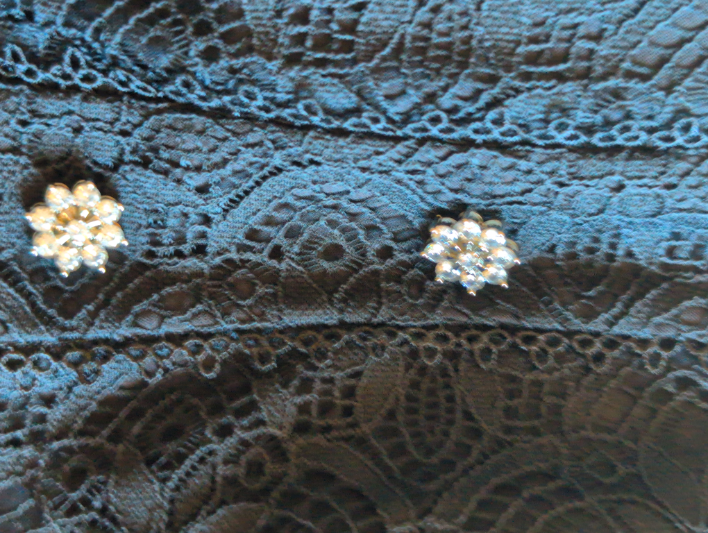 Black Lace Top with Rhinestone Buttons - photo 2