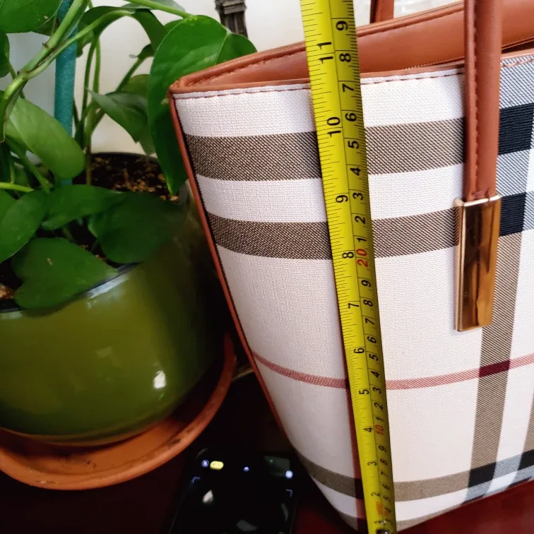 Plaid Tote Bag image indicator(2)