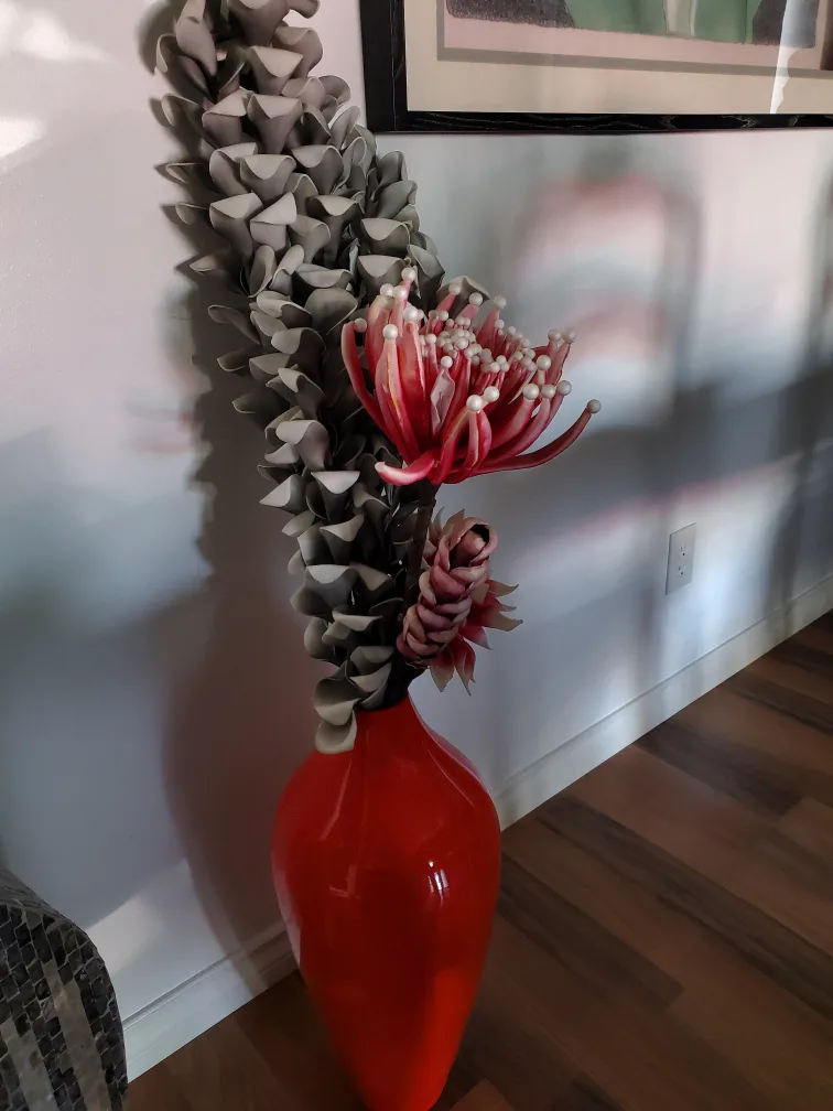 Decorative Vase with Floral Arrangement thumbnail