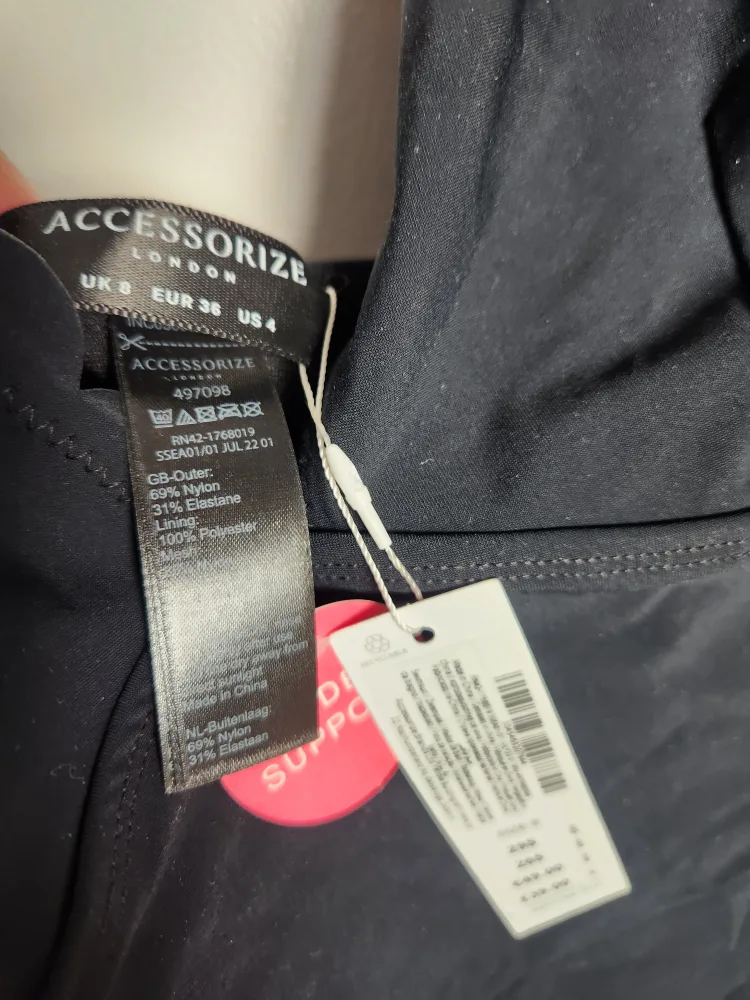 Accessorize London Black Swimsuit - Size 8 image indicator(3)