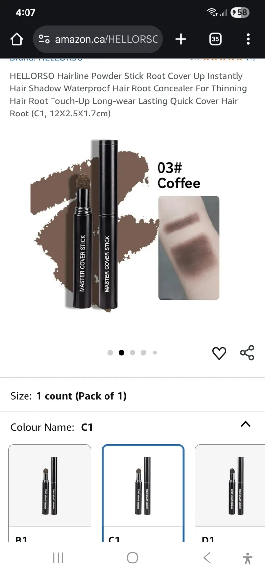 HELLORSO Hairline Powder Stick - Coffee thumbnail