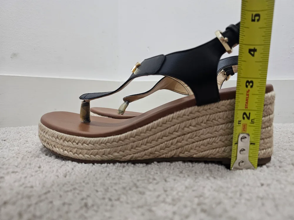 Michael Kors Black Wedge Sandals - Size 6 image indicator(4)