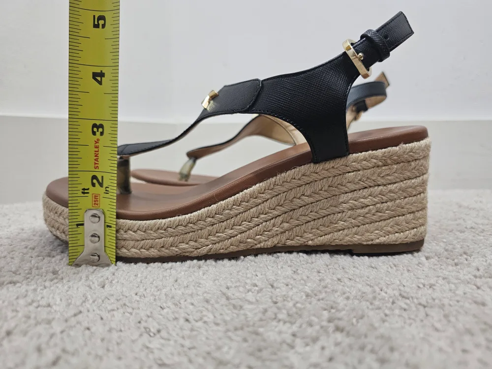 Michael Kors Black Wedge Sandals - Size 6 image indicator(5)