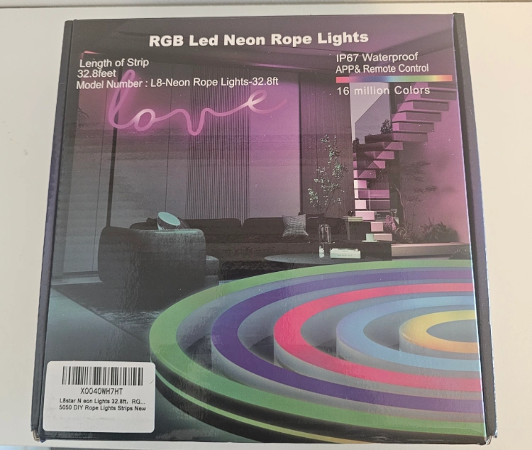 L8star Neon Rope Lights 32.8ft - New in Box!