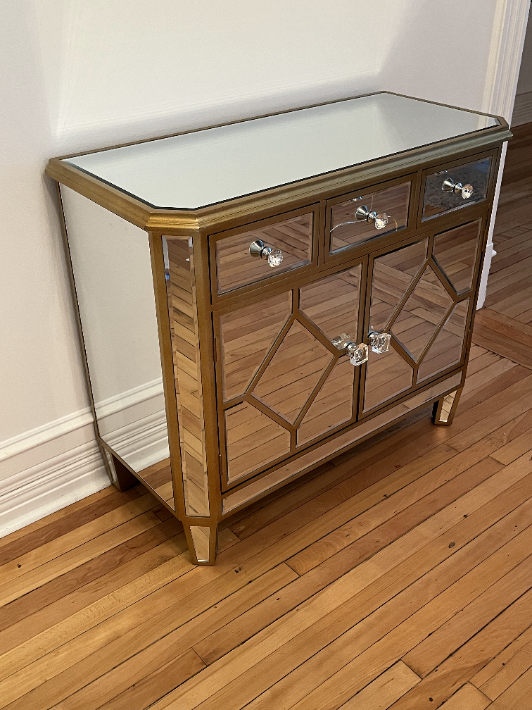 Gold mirror cabinet - photo 2
