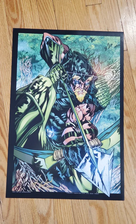 Green Arrow Comic Art Print thumbnail
